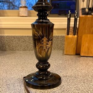 Vintage 1950s Brass Pagoda Lamp